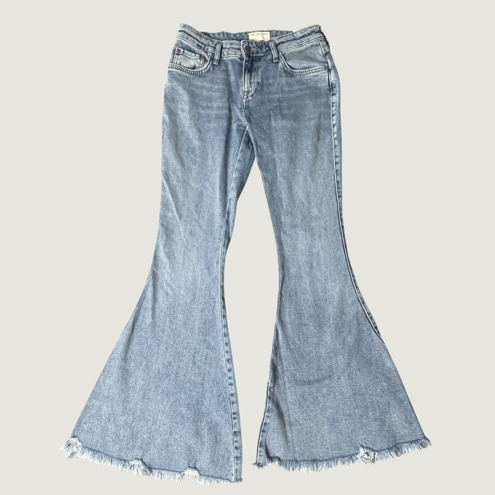 Free People We The Free Emre Flare Jeans Womens Size 28 Poppy Blue Bell Bottom